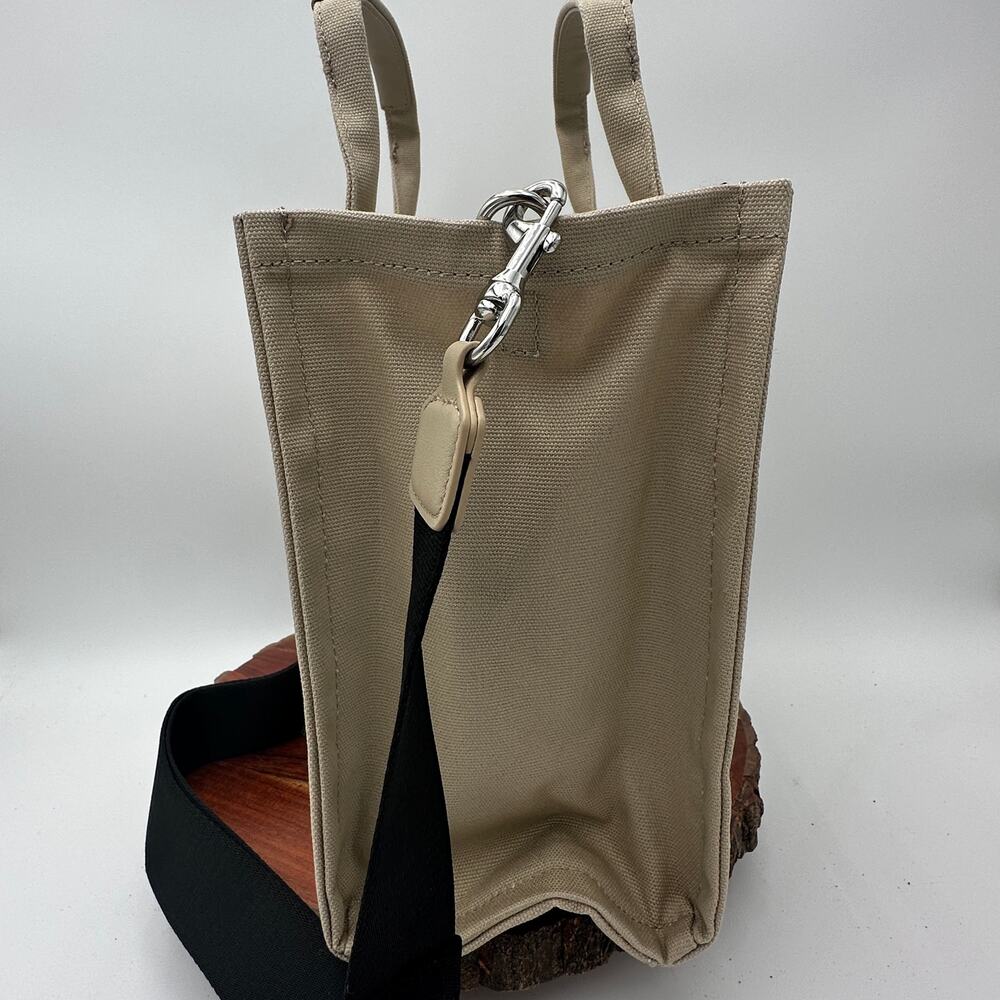 NEW Quince Organic Canvas Tote Sand Beige Zipper Crossbody Purse Work Travel - Picture 2 of 14